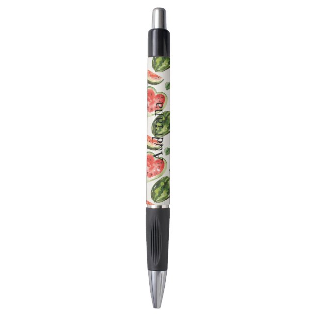 Stylo Cœurs de pastèque rouge-vert  (Devant (Vertical))