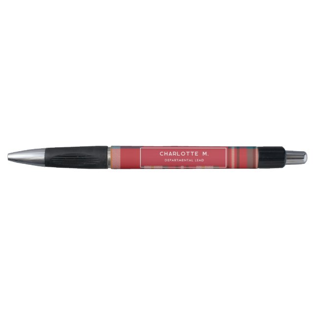 Stylo Colorful Plaid Classic Professeurs personnalisés (Devant)