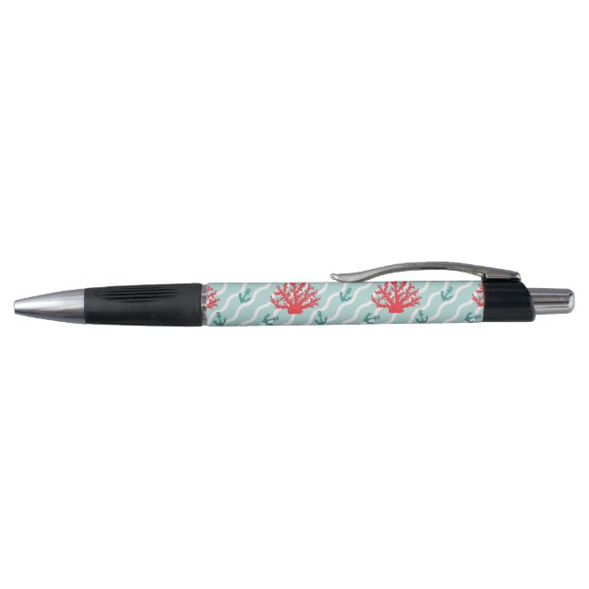 Stylo Corail rouge Motif 1 (Haut)