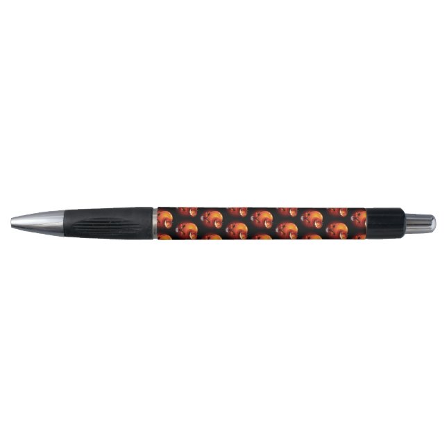Stylo Crâne d'Halloween et Citrouille (Devant)