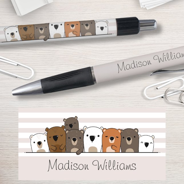 Stylo Cute Bears Personnalisé (Créateur téléchargé)