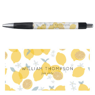 Stylo Cute Elegant Moderne Pastel Citrus Lemons Motif