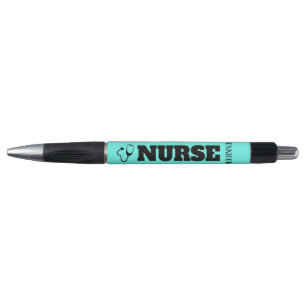Stylo Cute infirmière Stethoscope Bright Turquoise Nom