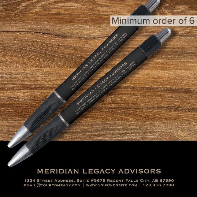 Stylo d'affaires Black et Gold personnalisés (Créateur téléchargé)