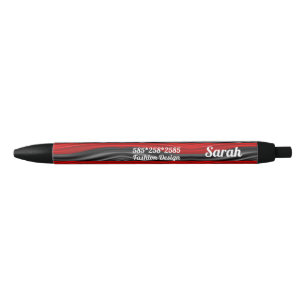 Stylo d'affaires design rouge et noir