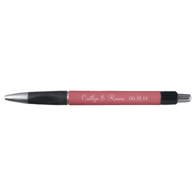 Stylo Dark Terra Cotta Mariage Personnalisé Faveurs (Devant)