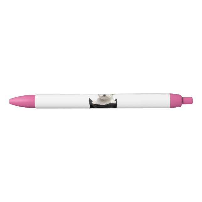 Stylo de finition rose | Encre noire | Cadeau de b (Devant)