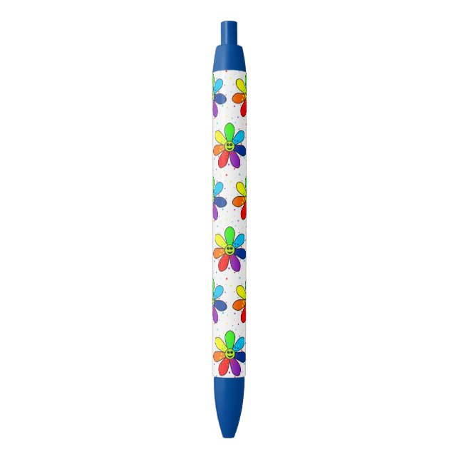 Stylo de fleur d'arc-en-ciel (devant Vertical)