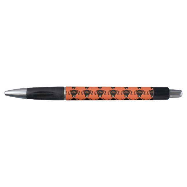Stylo de macro d'Araignée noire Halloween (Devant)
