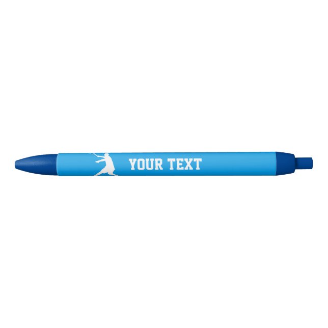 Stylo de sport joueur de tennis bleu blanc personn (Devant)