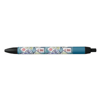 Stylo de tuile bleu Mahjong