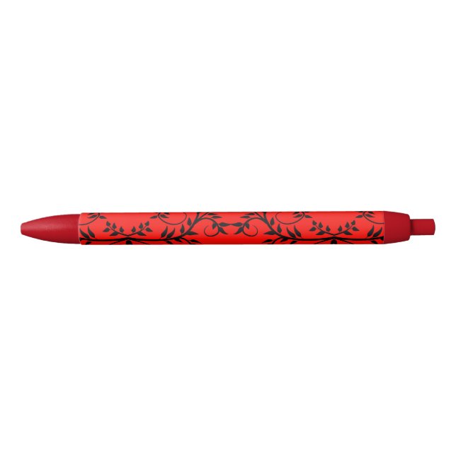 Stylo d'écriture moderne rouge et noir (Devant)
