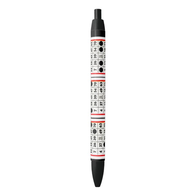 Stylo d'encre de la carte de bingo (devant Vertical)