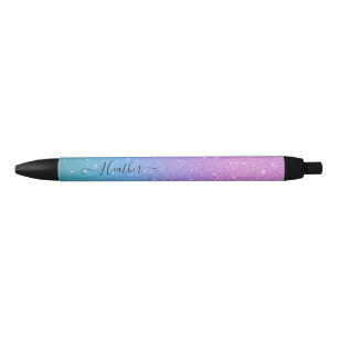 Stylo d'encre noire à Parties scintillant bleu vio