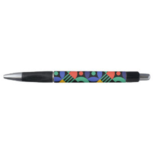 Stylo d'encre noire Motif coloré