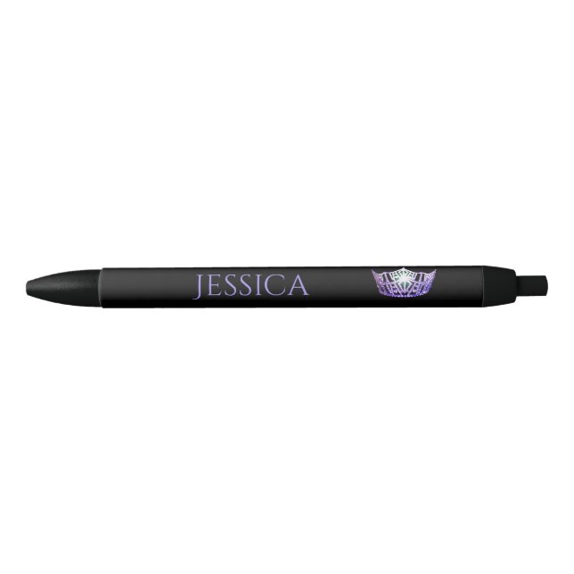 Stylo d'encre personnalisé Miss America Purple Cro (Devant)