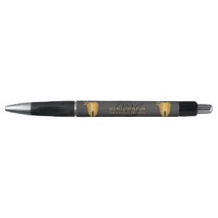 Stylo Dentiste de monogramme - Noir et or