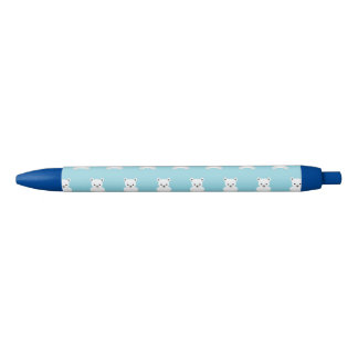 Stylo d'ours en peluche blanc
