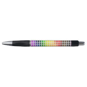 Stylo Drapeau de fierté gay arc-en-ciel coloré à carreau