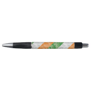 Stylo Drapeau de l'Irlande avec motif shamrock