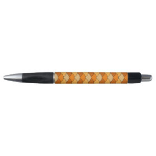 Stylo Écailés de dragon, éventails, vagues, Seigaiha, or