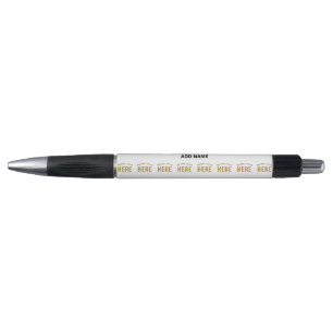 STYLO ÉLÉGANT BLANC PERSONNALISABLE MODERNE MARQUE VÉRIF
