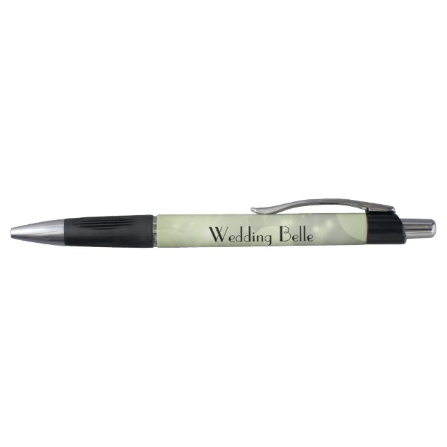 Stylo Elégant Green Sparkle Mariage personnalisé Belle (Haut)