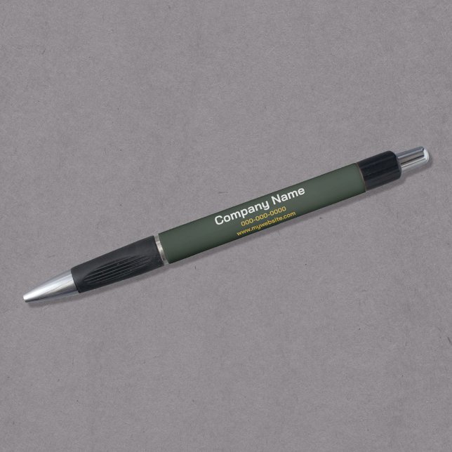 Stylo élégant or et vert forêt (Stylish Gold & Forest Green Pen)