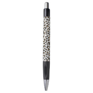 Stylo Élégant Parties scintillant d'or Motif Leopard