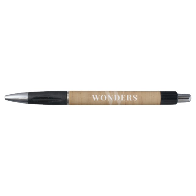 Stylo Équipe de Cornhole Bois Clair Impression Érable (Devant)
