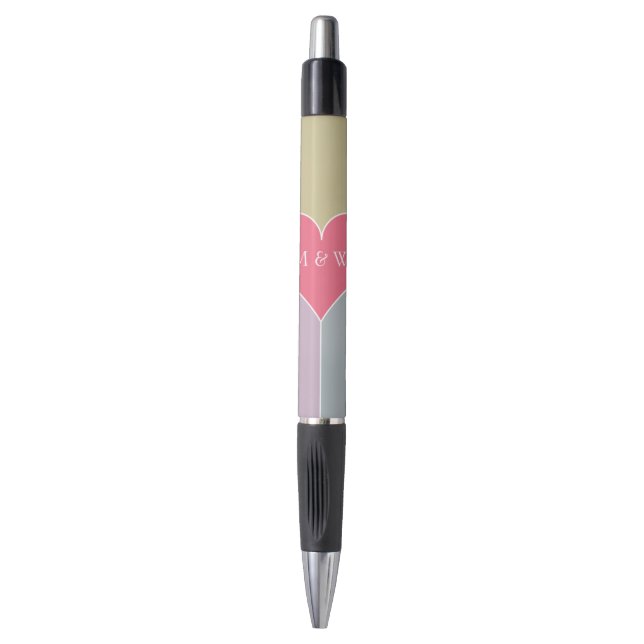Stylo fait sur commande de monogramme de motif de (Devant (Vertical))