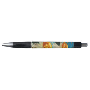 Stylo Fantômes Citrouilles vintages d'Halloween et chats