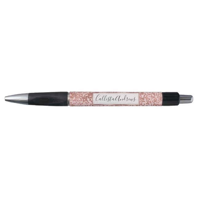Stylo Fille moderne Rose or rose Parties scintillant Con (Devant)