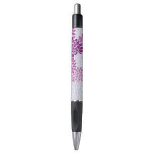 Stylo Fleurs Dahlia, Motif De Fleurs, Dahlia Violet