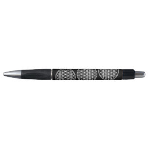Stylo FLEURS DE VIE - Symbole de géométrie sacrée plan 2