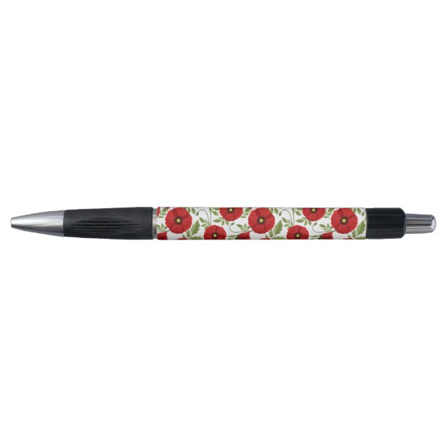 Stylo Fleurs d'été joyeuses floraison de pavot (Devant)