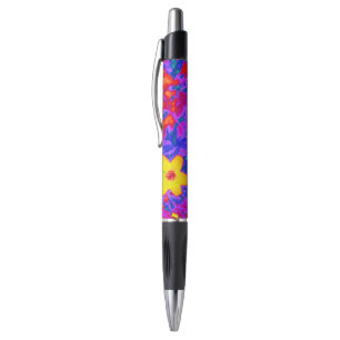 Stylo fleurs psychédéliques 4