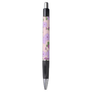 Stylo Fleurs Violettes, Modèle Floral, Motif De Fleurs