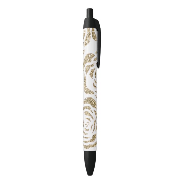 Stylo floral de Faux d'or de roses chics de (Bas (Vertical))