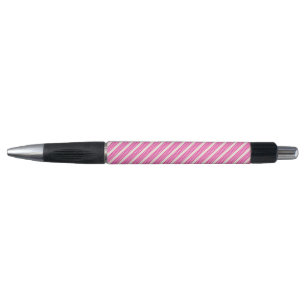 Stylo Fuchsia et beige cinq rayures motif