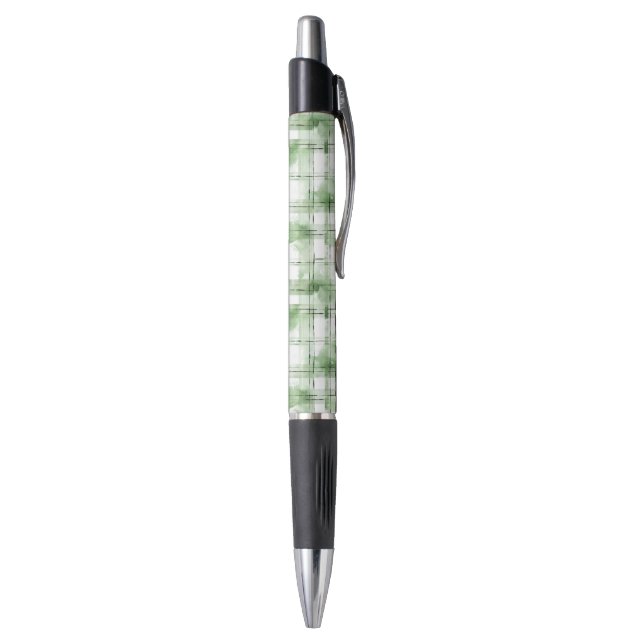 Stylo Green White Plaid Stripes (Bas (Vertical))