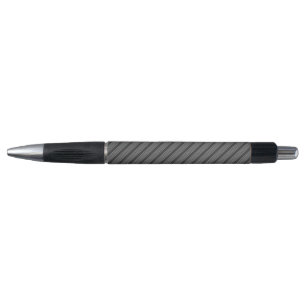 Stylo Gris et charbon de bois cinq bandes motif
