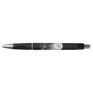 Stylo Hibou des neiges majestueux d'hiver