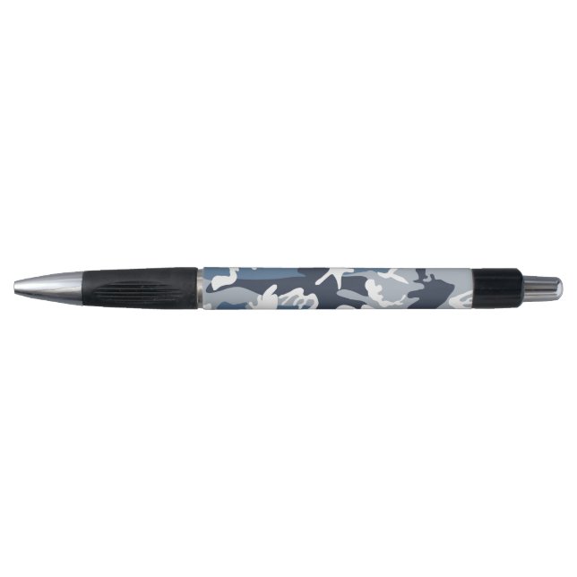 Stylo Hiver Camouflage bleu neige, Militaire, Armée (Devant)