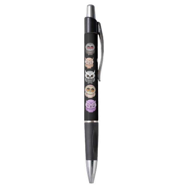Stylo Illustrations de petits hiboux mignons (Bas (Vertical))
