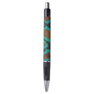 Stylo Impression Brown et Turquoise de serpent