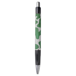 Stylo Impression verte et blanche de vache