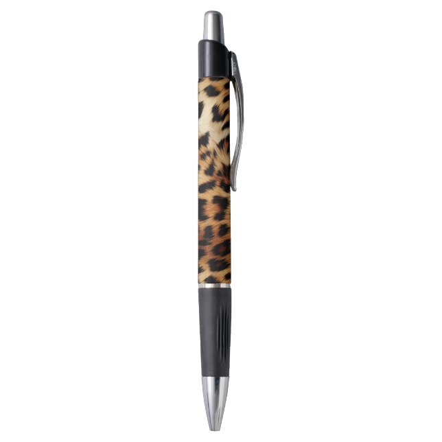 Stylo Imprimé Léopard Marron Crème   (Bas (Vertical))