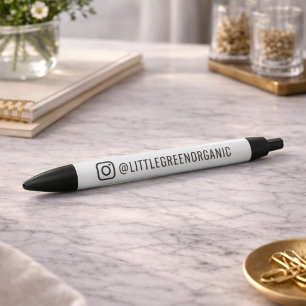 Stylo Instagram   Votre nom IG Stylo noir