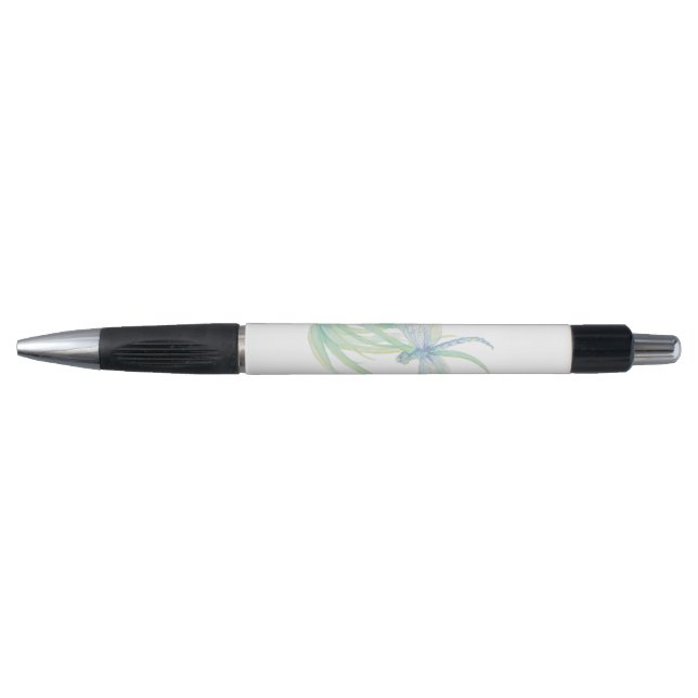 Stylo Joli bleu vert dragonfly aquarelle Art (Devant)